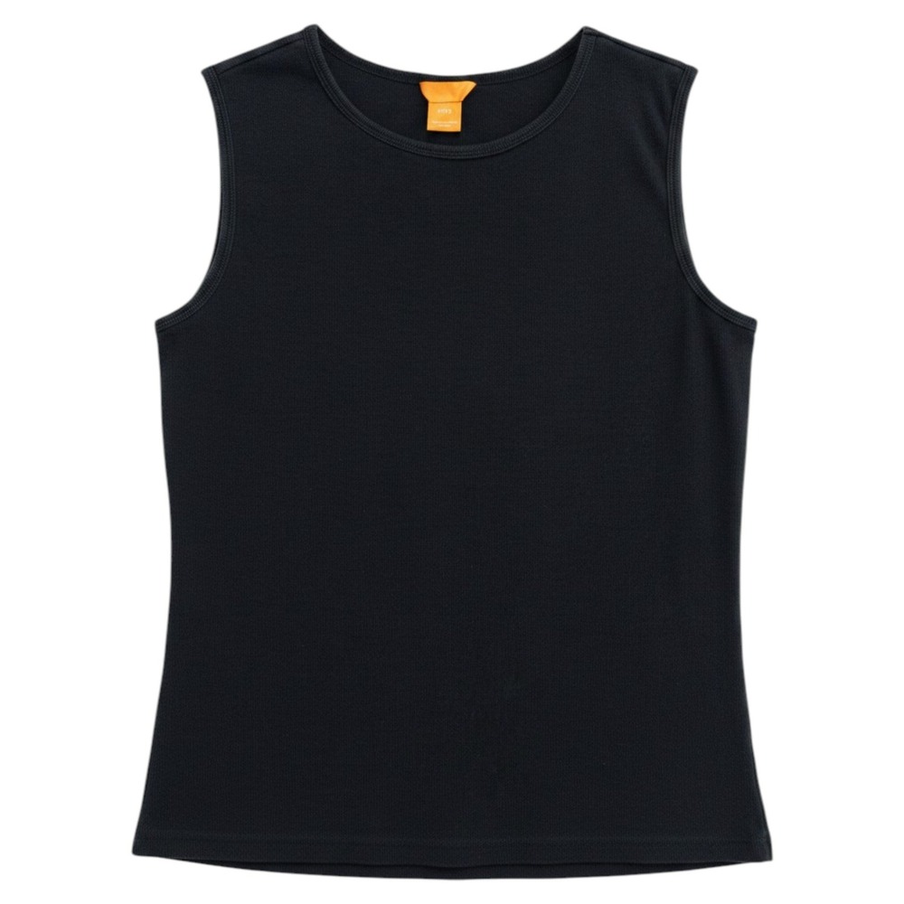 Joe Fresh Ribbed Tank Top Women‎ XL Minimalist Basics Gorpcore Black Emo Goth